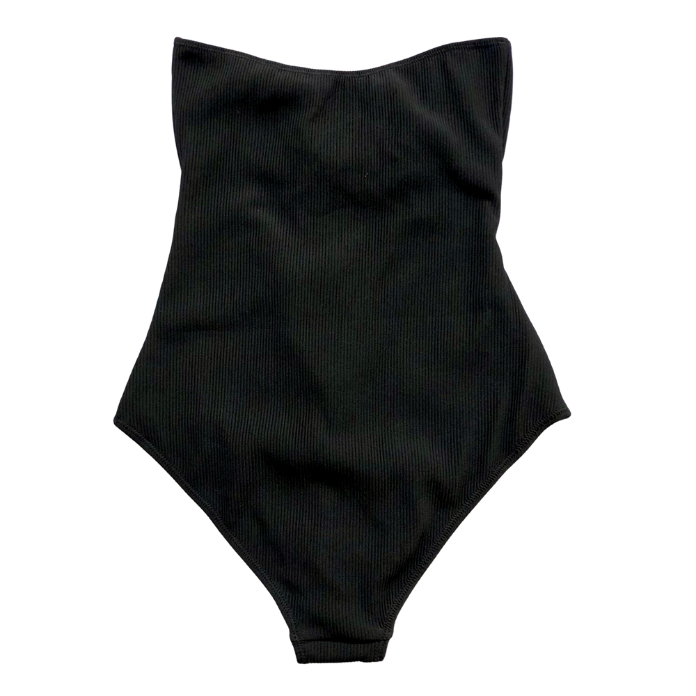 
            
                Load image into Gallery viewer, Classic Black Eco Ribbed | Cutout Onepiece
            
        