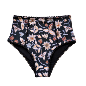
            
                Load image into Gallery viewer, Midnight Bloom Batik | High Waisted Java Lace Bottoms
            
        