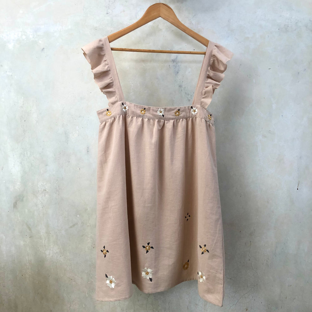 
            
                Load image into Gallery viewer, AYU FRILL MINI DRESS - PEARL
            
        